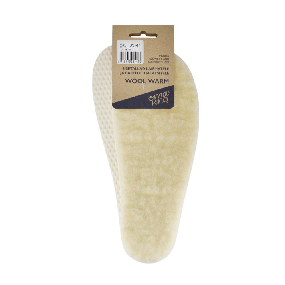 OmaKing Wool Warm Einlegesohlen für Barfußschuhe, aus Wolle und perfekt für den Winter, erhältlich in unserem Onlineshop für Barfußschuhe