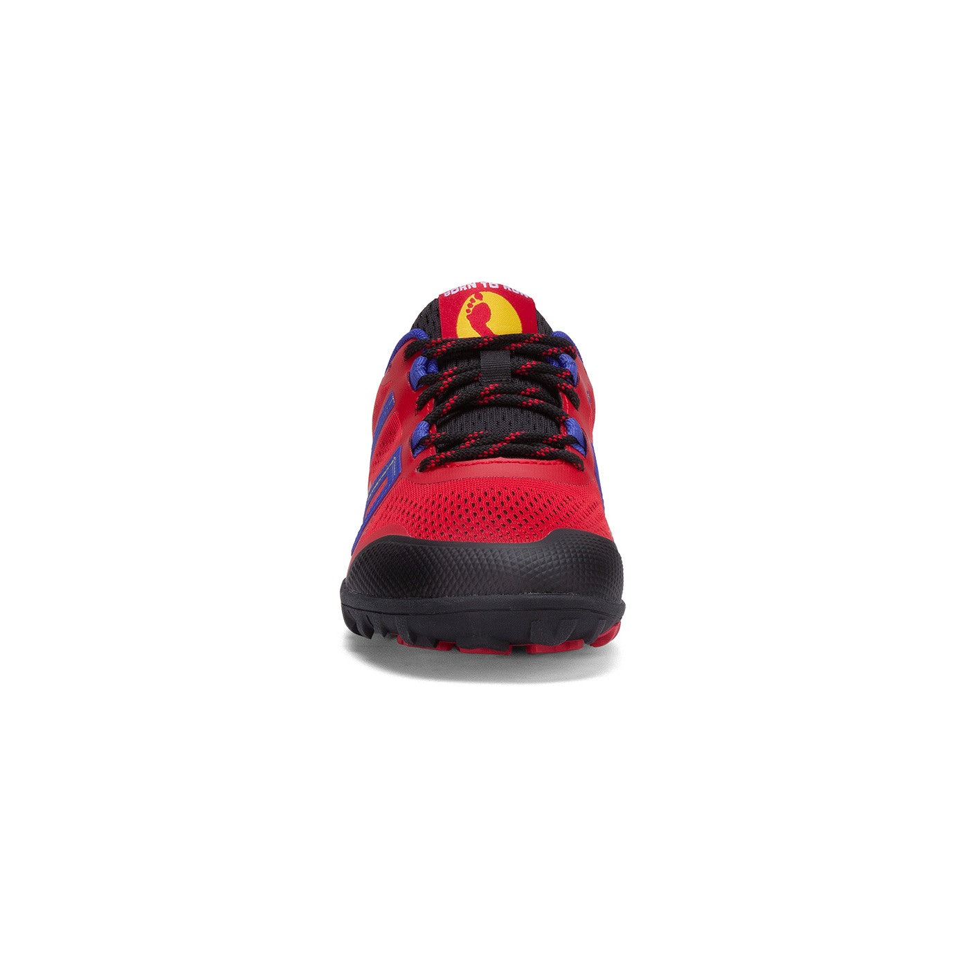 Frontansicht der Xero Shoes Mesa Trail II Damen Barfußschuhe Born to Run red als leichte Wanderschuhe im Onlineshop für Barfußschuhe