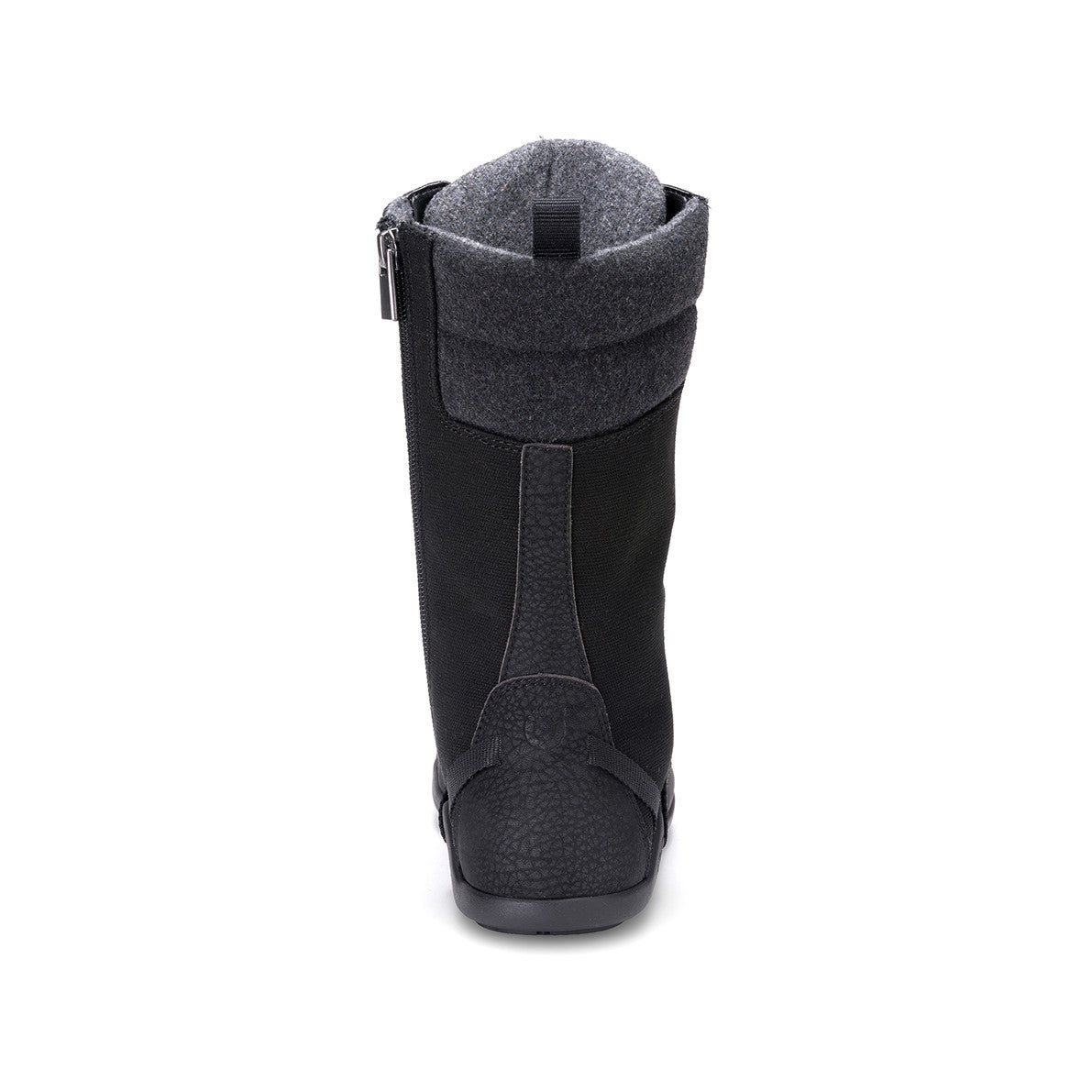 Xero Shoes Mika Barfußschuhe Winterschuhe in Schwarz von hinten im Onlineshop für Barfußschuhe, ideal für kalte Tage