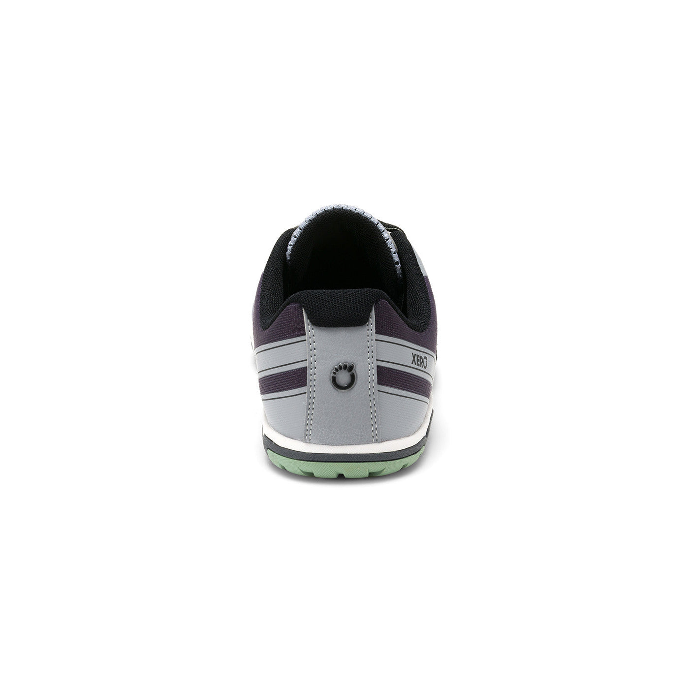 Xero Shoes HFS II in Asphalt Alloy für Damen, Rückansicht, strapazierfähige und stylische Barfuß-Laufschuhe, verfügbar im Onlineshop für Barfußschuhe