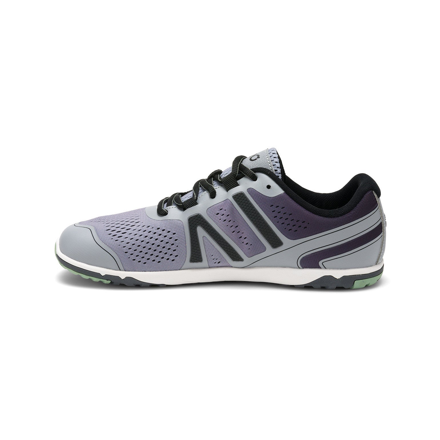 Xero Shoes HFS II in Asphalt Alloy für Damen, seitliche Ansicht links, stylische und bequeme Barfuß-Laufschuhe, erhältlich im Onlineshop für Barfußschuhe