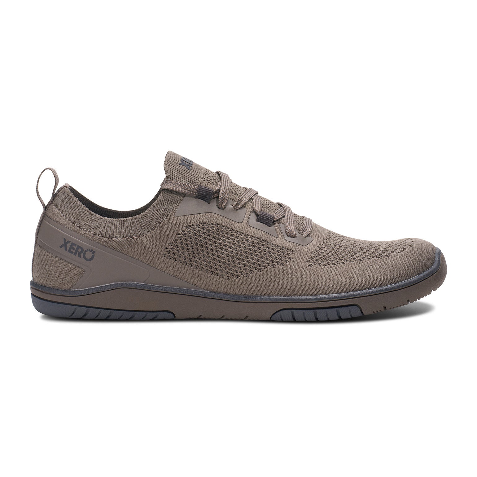 Xero Shoes Nexus Knit Men Morel, Seitenansicht rechts. Minimalistische Herren-Sneaker und Barfußschuhe in unserem Onlineshop.