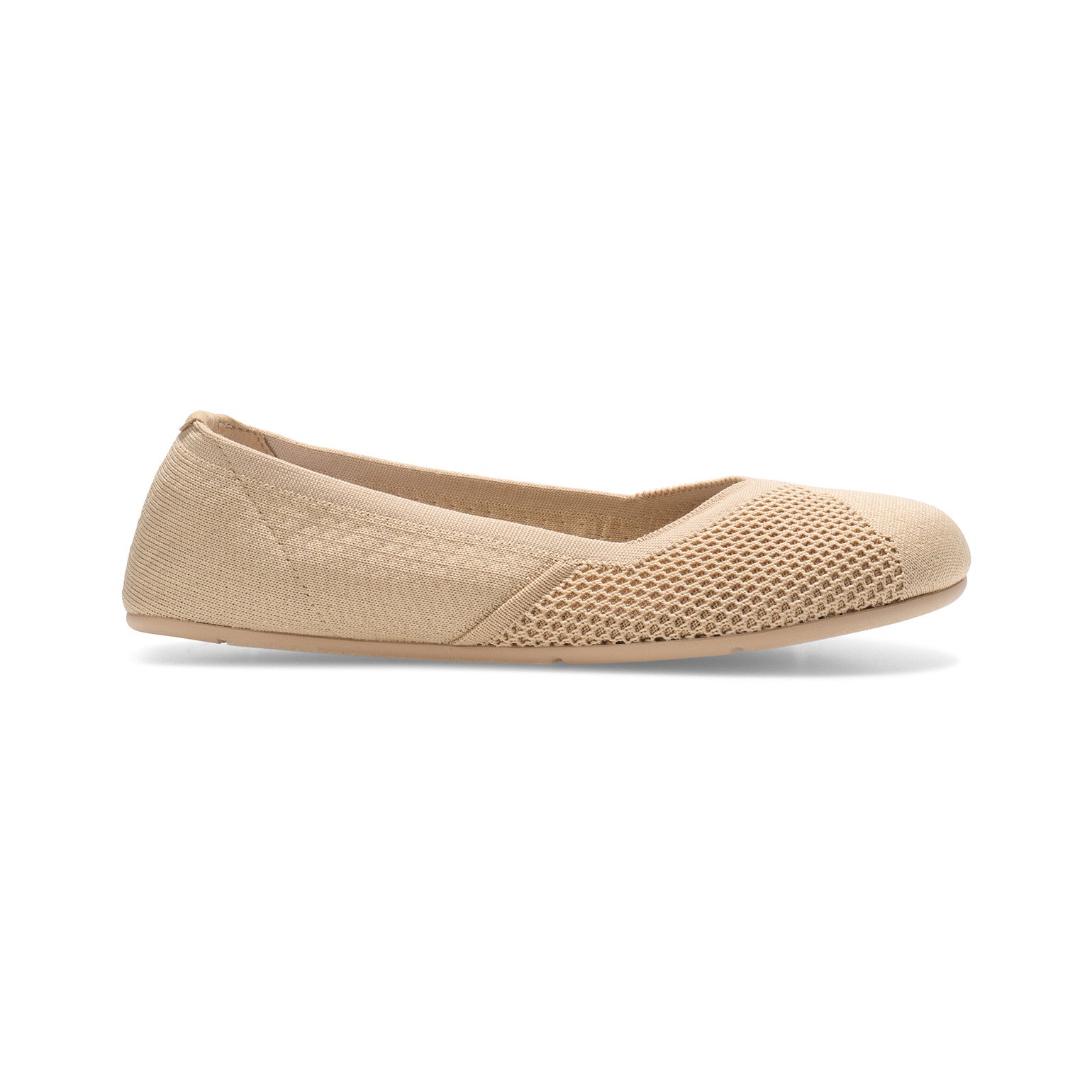 Xero Shoes Phoenix Knit Irish Cream Damen Ballerinas, Seitenansicht rechts. Stilvolle Barfußschuhe in unserem Onlineshop.