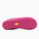 Barfußschuhe Merrell Vapor Glove 6 in Granite Fuchsia für Damen, Ansicht von unten, erhältlich in unserem Onlineshop für Barfußschuhe. Rutschfeste Sohle für sicheren Halt und Flexibilität auf verschiedenen Oberflächen.