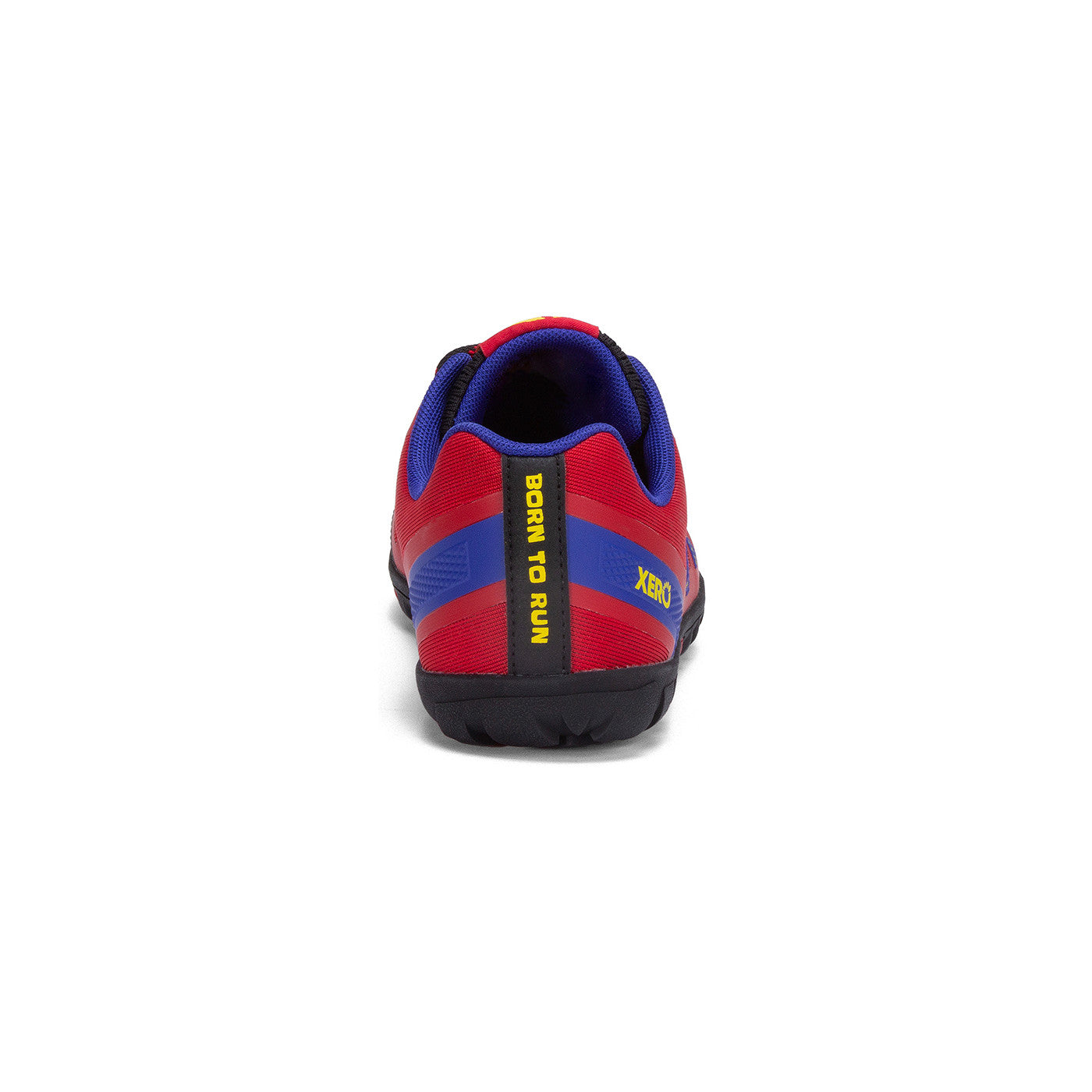 Rückansicht der Xero Shoes Mesa Trail II Damen Barfußschuhe Born to Run red als leichte Wanderschuhe im Onlineshop für Barfußschuhe