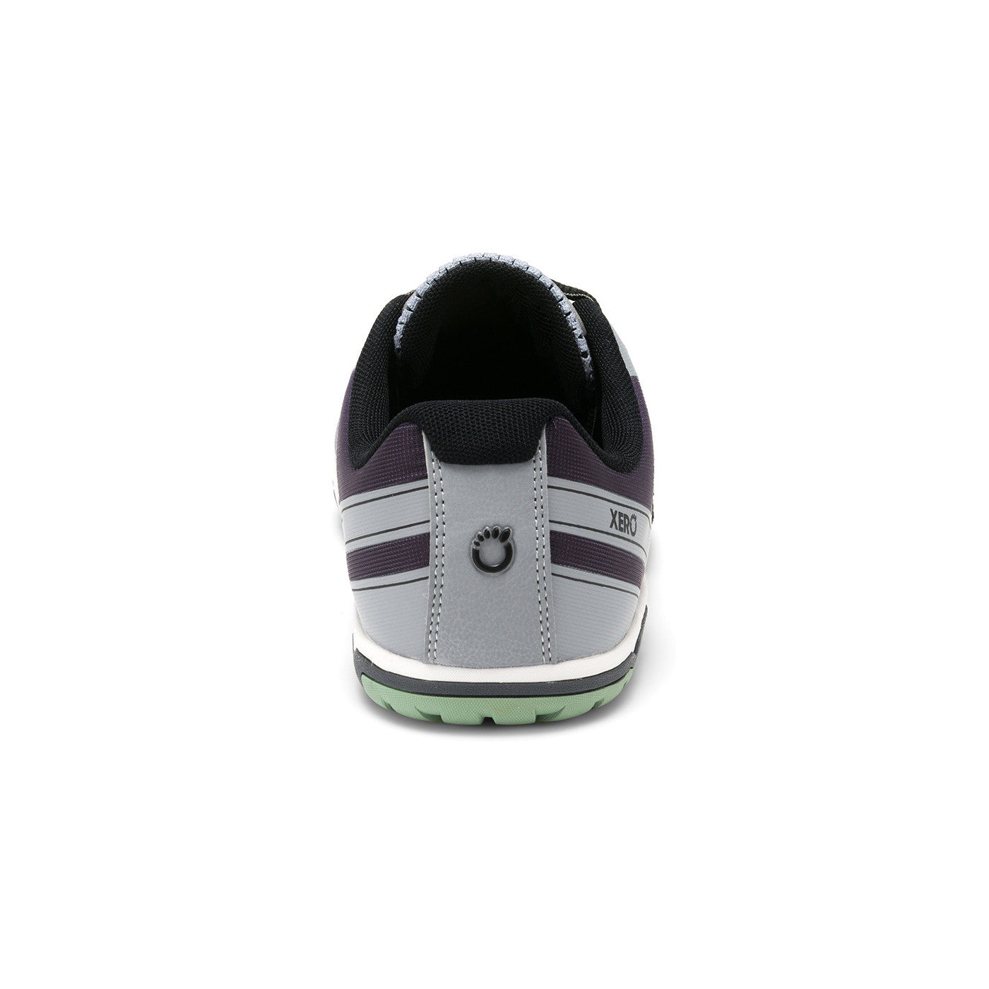 Xero Shoes HFS II Sneaker in Asphalt/Alloy für Herren, Rückansicht, vielseitige Laufschuhe im Onlineshop für Barfußschuhe.