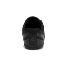 Xero Shoes HFS II in Black Asphalt für Herren, Rückansicht, strapazierfähige und bequeme Barfuß-Laufschuhe, verfügbar im Onlineshop für Barfußschuhe