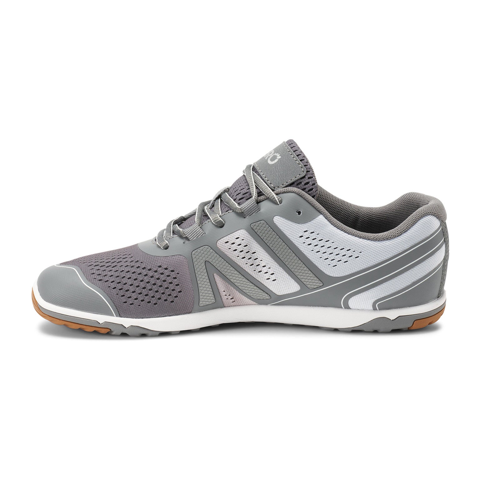 Xero Shoes HFS II 2 Barfußschuhe für Herren in Grau-Weiß, Laufschuhe im Onlineshop, linke Ansicht.
