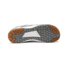 Damen-Barfußschuhe Xero Shoes HFS II in Grau-Weiß, Ansicht der Sohle, griffig und flexibel, ideal für Laufsport und unseren Onlineshop.