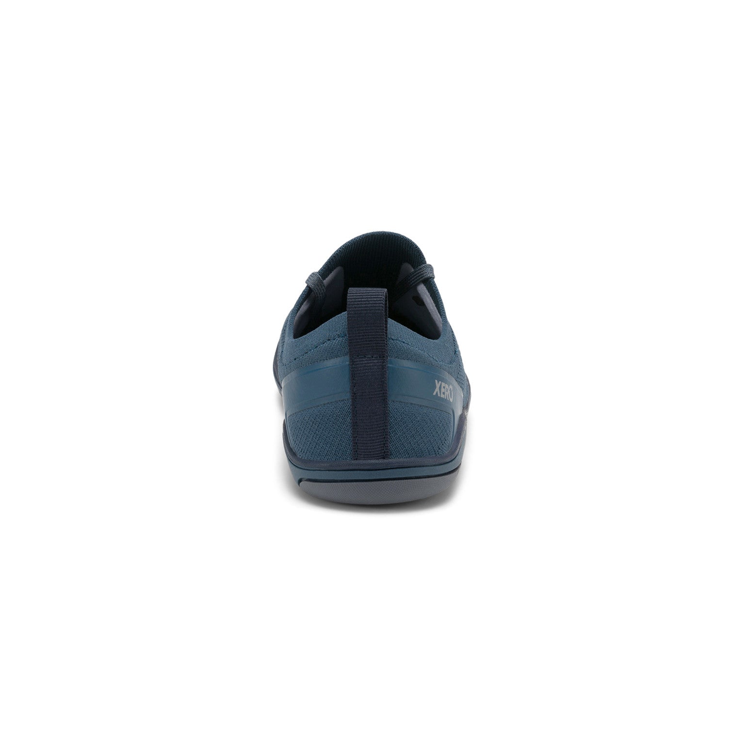 Xero Shoes Nexus Knit Sneaker in Orion Blue für Damen, Rückansicht, atmungsaktiv und flexibel, ideal für unseren Onlineshop für Barfußschuhe.