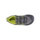Draufsicht der Xero Shoes Prio Barfußschuhe für Kinder in Gray Lime im Onlineshop für Barfußschuhe, atmungsaktiv und flexibel