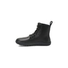Barfußschuhe Xero Shoes Breckenridge in Schwarz aus Leder, knöchelhohe Damenstiefel, linke Ansicht, erhältlich in unserem Onlineshop.