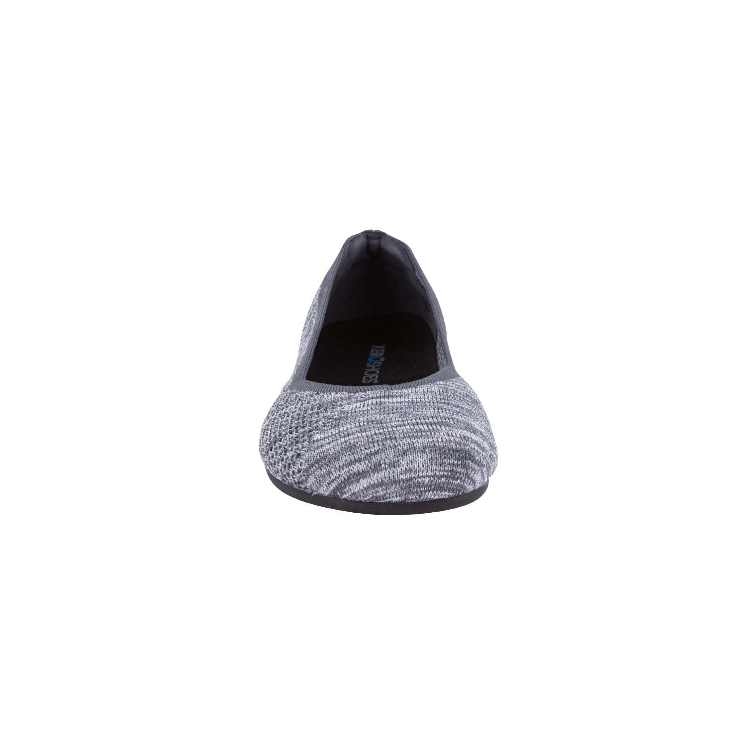 Graue Phoenix Knit Damen Ballerinas von Xero Shoes als Barfußschuhe, Vorderansicht im Onlineshop für Barfußschuhe
