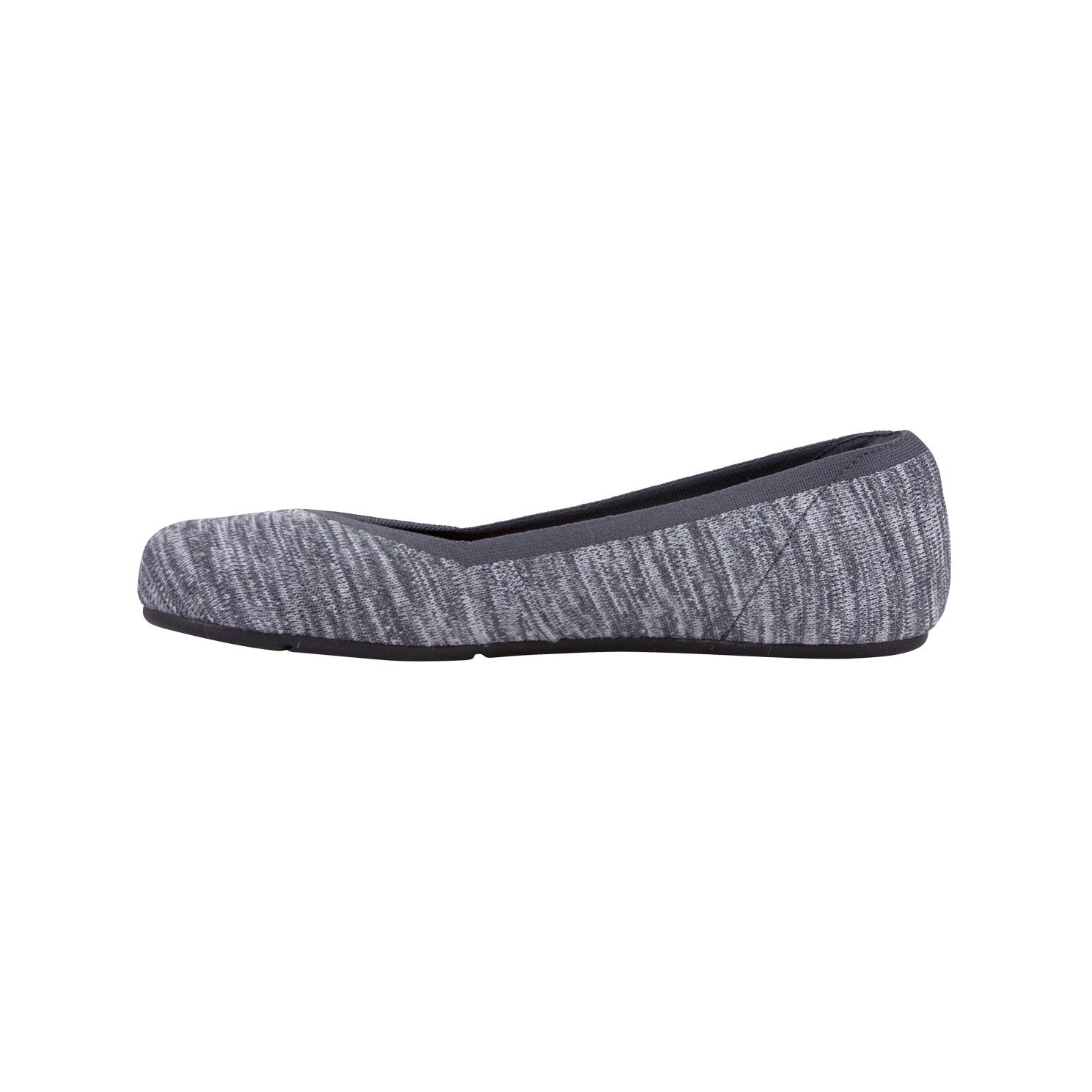 Graue Phoenix Knit Damen Ballerinas von Xero Shoes als Barfußschuhe, linke Seitenansicht im Onlineshop für Barfußschuhe