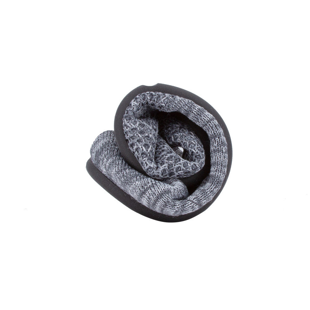 Graue Phoenix Knit Damen Ballerinas von Xero Shoes als Barfußschuhe, zusammengerollt präsentiert im Onlineshop für Barfußschuhe