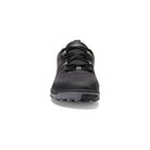 Frontansicht der Xero Shoes Scrambler Low Barfußschuhe in Schwarz für Herren als Wanderschuhe im Onlineshop für Barfußschuhe