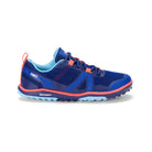 Rechte Ansicht der Xero Shoes Scrambler Low Barfußschuhe in Sodalite Blue Orange für Damen als Wanderschuhe im Onlineshop für Barfußschuhe
