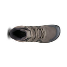 Obere Ansicht der Xero Shoes Scrambler Mid II Damen Barfußschuhe in Morel als Wanderschuhe im Onlineshop für Barfußschuhe