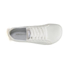 Xero Shoes Dillon Barfußschuhe für Damen in Weiß aus der Perspektive von oben, bequem und perfekt für den Alltag. Erhältlich in unserem Onlineshop für Barfußschuhe.