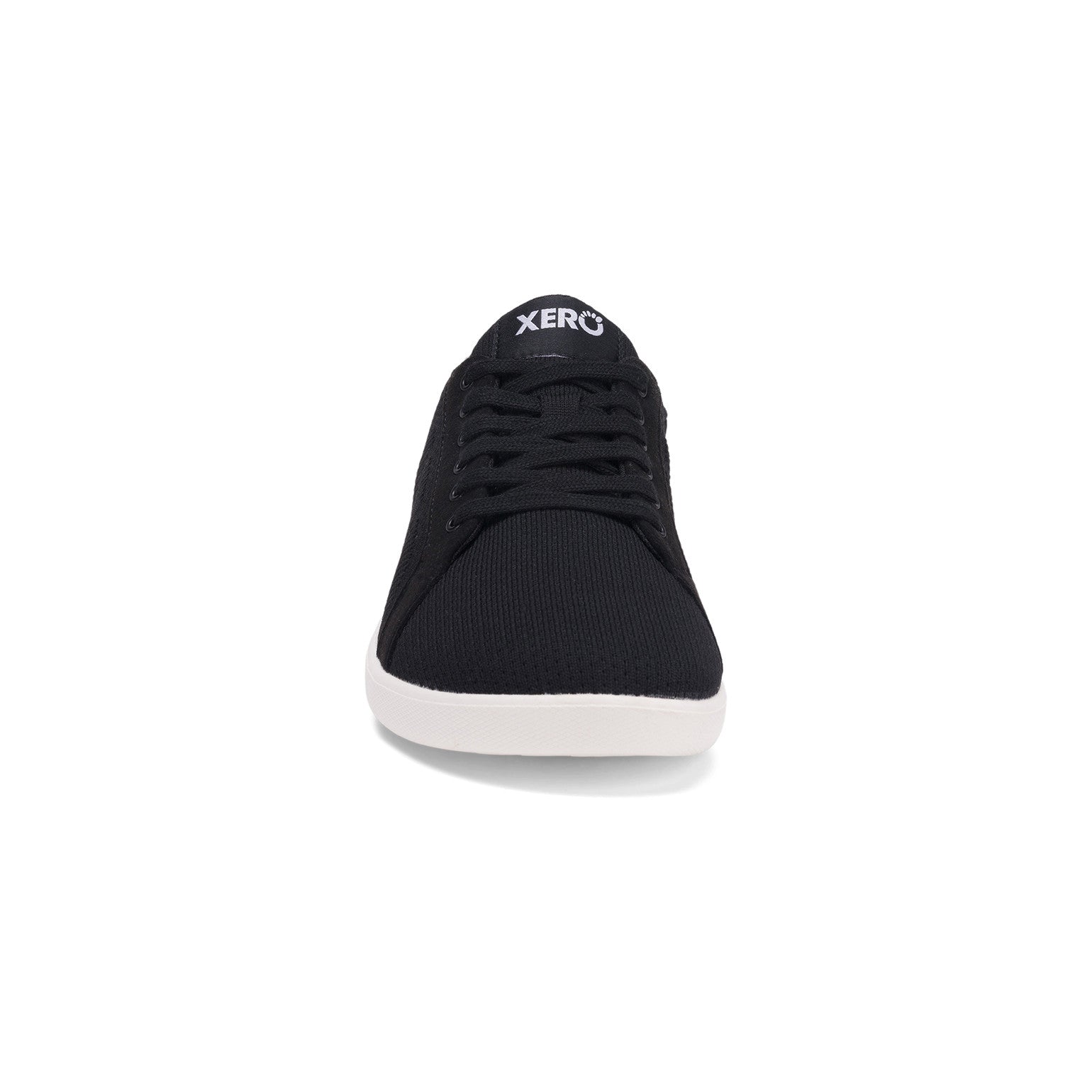 Xero Shoes Dillon Barfußschuhe für Herren in Schwarz aus der Vorderansicht, bequem und flexibel für den Alltag. Ideal für einen natürlichen Gang und hohe Bewegungsfreiheit. Erhältlich in unserem Onlineshop für Barfußschuhe.