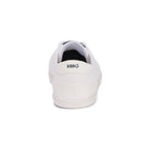 Xero Shoes Dillon Barfußschuhe für Herren in Weiß aus der Rückansicht, bieten eine flexible Sohle und hohen Tragekomfort für den Alltag. Ideal für natürliche Bewegung und Flexibilität. Erhältlich in unserem Onlineshop für Barfußschuhe.