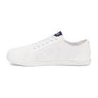 Xero Shoes Dillon Barfußschuhe für Herren in Weiß aus der linken Seitenansicht, bieten eine flexible Sohle für hohe Bewegungsfreiheit und Komfort. Ideal für den Alltag und natürliche Fußbewegung. Erhältlich in unserem Onlineshop für Barfußschuhe.