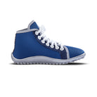 leguanito aktiv plus blau Leguano Barfußschuhe für Kinder – seitliche Ansicht, erhältlich im barfusswelteb.com Barfußschuhe Onlineshop