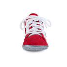 leguanito aktiv plus rot Leguano Barfußschuhe für Kinder – Frontansicht, erhältlich im barfusswelteb.com Barfußschuhe Onlineshop