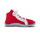 leguanito aktiv plus rot Leguano Barfußschuhe für Kinder – Seitenansicht, erhältlich im barfusswelteb.com Barfußschuhe Onlineshop