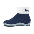 Leguanito Barfußschuhe für Kinder von Leguano in Blau – Sockenschuhe, Seitenansicht von links, erhältlich im barfusswelteb.com Barfußschuhe Onlineshop