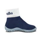 Leguanito Barfußschuhe für Kinder von Leguano in Blau – Sockenschuhe, Seitenansicht von rechts, erhältlich im barfusswelteb.com Barfußschuhe Onlineshop