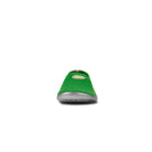 Leguanito Scio Green Kinder Barfußschuhe Slipper – Vorderansicht des Slippers in Grün für Kinder in den Größen 23 bis 28. Diese leichten und flexiblen Barfußschuhe bieten optimalen Komfort und Bewegungsfreiheit, erhältlich bei barfusswelteb.com.
