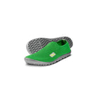 Leguanito Scio Green Kinder Barfußschuhe Slipper – Diese Slipper in der Größe 29 bis 34 sind perfekt für kleine Entdecker. Erhältlich bei barfusswelteb.com.