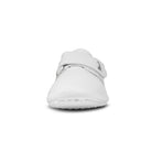Leguano Care Barfußschuhe in Weiß, Frontansicht, ideal für Pflegeberufe, Ärzte, Apotheken und Krankenhäuser. Jetzt im Onlineshop für Barfußschuhe erhältlich.