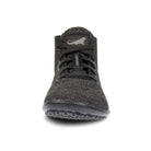 Leguano Go Mixed Black Barfußschuhe – Vorderansicht. Diese Schuhe bieten eine perfekte Kombination aus Funktionalität und Design, ideal für den Alltag. Sie ermöglichen ein barfußähnliches Gefühl und fördern die natürliche Fußbewegung. Jetzt im Onlineshop für Barfußschuhe erhältlich.