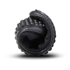 Leguano Kosmo schwarze Barfuß-Winterschuhe, flexibel zusammengerollt für einfache Lagerung und Transport, ideal für den Winter. Jetzt erhältlich im Onlineshop für Barfußschuhe