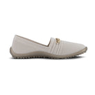 Leguano Lady Famous Gold Ballerina Barfußschuhe seitlich von rechts gezeigt in edlem Gold aus unserem Onlineshop für Barfußschuhe