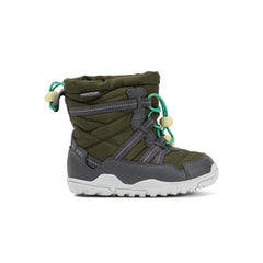 Olivgrüner Barfußstiefel Xero Shoes Alpine Pull-On für Kinder, rechte Seitenansicht